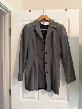 Chetta B Grey Check Blazer - Black Lining